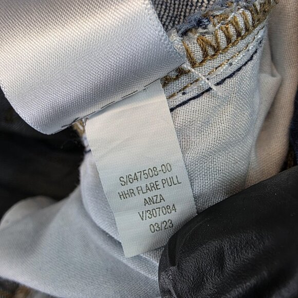 Old Navy Jeans Womens 0 Blue High Rise Flare Leg Stretch Denim Medium Wash Anza - Picture 12 of 12